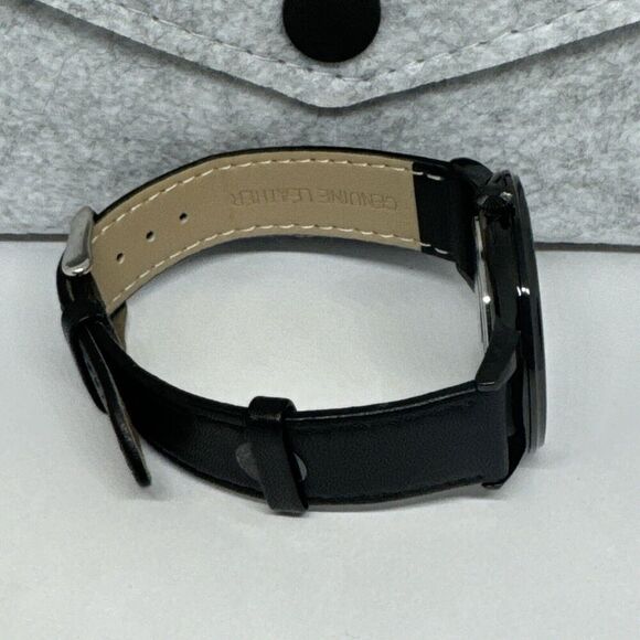 Burei S-19006M Men's Black Leather Strap Analog Dial Quartz Wrist Watch JNA65 - Picture 12 of 12